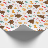 Papier inpakken voor het nieuwe jaar. (Hoek)