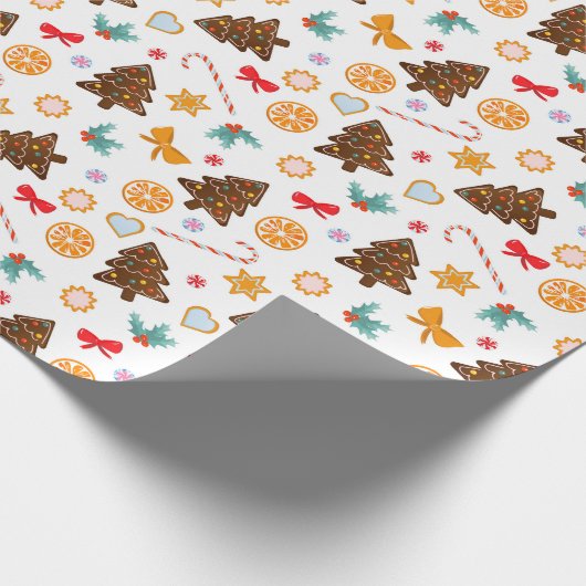 Papier inpakken voor het nieuwe jaar. (Hoek)