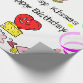 Papier kauwrood hart, fijne verjaardag (Hoek)