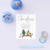 PAPIER | Kerst Open Huis Lantaarn Uitnodiging Flyer (Enkel)