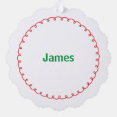 Papier Kerst Ornament Vakantie Kaart voor Bedrijve (Achterkant)