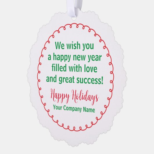 Papier Kerst Ornament Vakantie Kaart voor Bedrijve (Links)