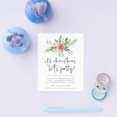 PAPIER | kerstfeestdagen in Floral | Flyer (Enkel)