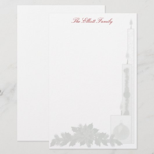 Papier - kerstkaarsen (Voorkant / Achterkant)