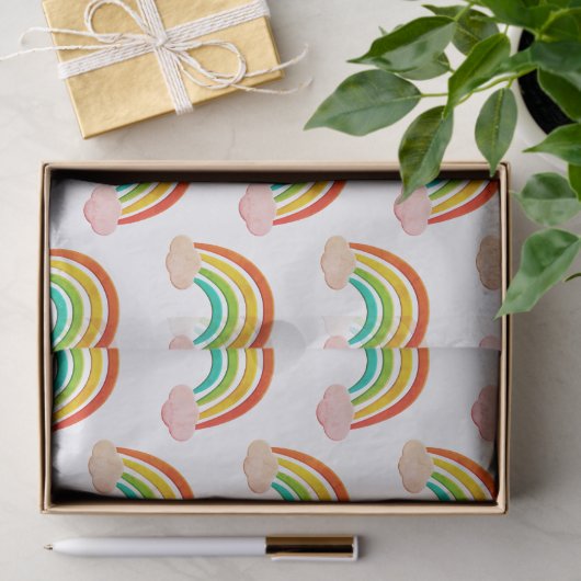 papier knippen regenboog en wolken (Geschenk)