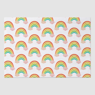 papier knippen regenboog en wolken