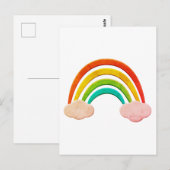 papier knippen regenboog en wolken briefkaart (Voorkant / Achterkant)