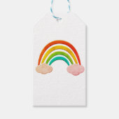  papier knippen regenboog en wolken cadeaulabel (Voorkant)