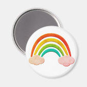  papier knippen regenboog en wolken magneet (Voorkant / Achterkant)
