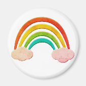  papier knippen regenboog en wolken magneet (Voorkant)