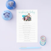 PAPIER | Koe van Farmyard wenst Baby shower Flyer (Enkel)