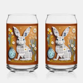 Papier Konijn Frisdrank Glas