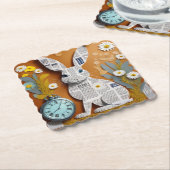 Papier Konijn Onderzetter (Gebogen)