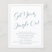 PAPIER Krijg je Jingle op Blue Christmas Invite Flyer (Voorkant)