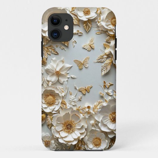 ✨ Papier Kunst Bloom & Vlinder 🌸 Delicate Uitsnij Case-Mate iPhone Case (Achterkant)