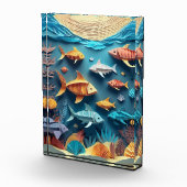 Papier Kunst Origami Zeeleven Scene 3D Fotoblokken (Rechts)