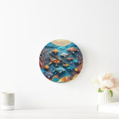 Papier Kunst Origami Zeeleven Scene 3D Ronde Klok (Huis)