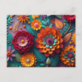 Papier kunstbloemen briefkaart (Voorkant)