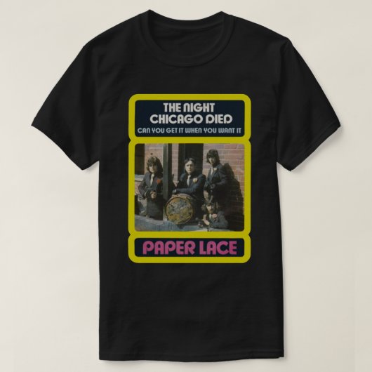 Papier leef in de nacht van Chicago was een klassi T-shirt (Design voorkant)