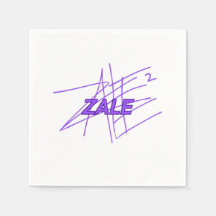 Papier logo ontwerp paarse servet