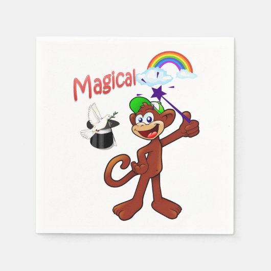 Papier luiers, aap regenboogmagisch servet (Voorkant)