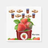 Papier luiers, aardbei jam Peanut Butter Servet (Voorkant)