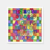 Papier-luiers, Alphabet-kleuren Servet (Voorkant)