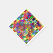 Papier-luiers, Alphabet-kleuren Servet (Hoek)