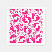 Papier-luiers-Baby-roze-feismeisje Servet (Voorkant)