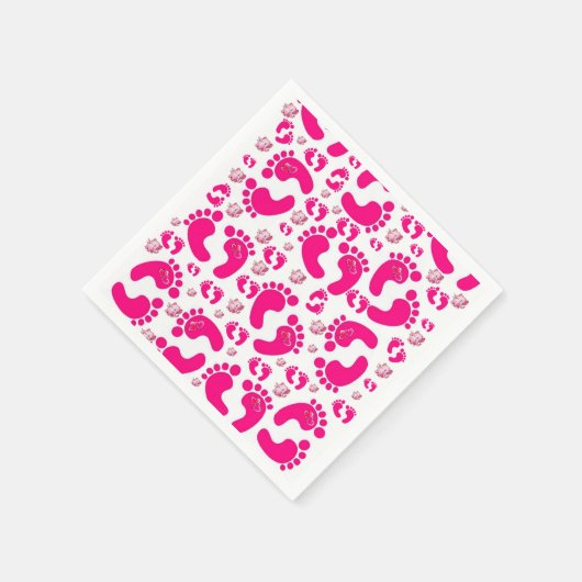 Papier-luiers-Baby-roze-feismeisje Servet (Hoek)