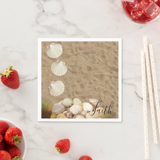 Papier luiers, Beach Clams Sand Servet (Insitu)