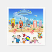 Papier luiers, Beach Fun Octopus Servet (Voorkant)