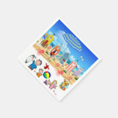 Papier luiers, Beach Fun Octopus Servet (Hoek)