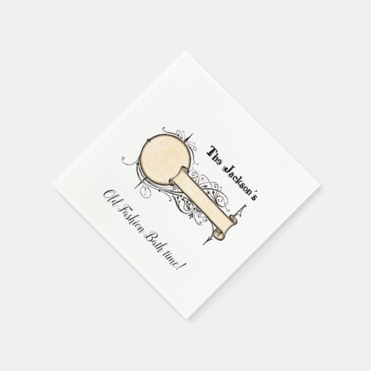 Papier luiers, beige Old Fashion Bath Time Servet (Hoek)