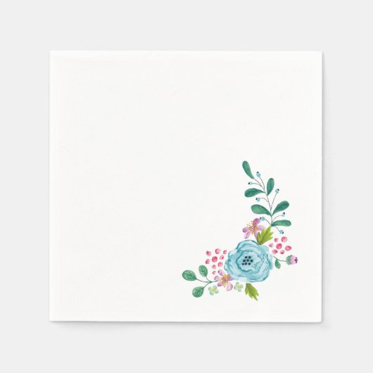 Papier-luiers, blauw en wit-luiers servet (Voorkant)