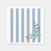 Papier, luiers, blauw en witte tapijten, Napkins F Servet (Voorkant)