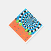 Papier luiers, blauwe cirkelpijl servet (Hoek)