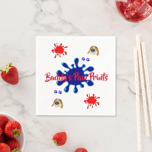 Papier luiers, dog schilderkleuren servet (Insitu)