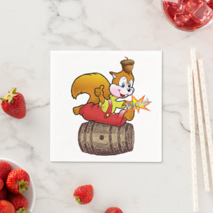 Papier luiers, eekhoorn-eikels servet