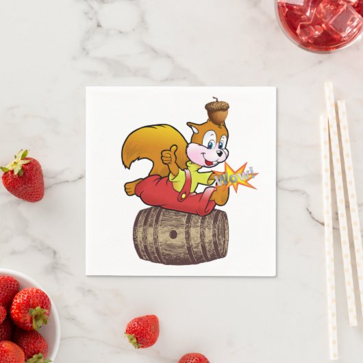 Papier luiers, eekhoorn-eikels servet (Insitu)