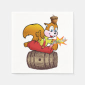 Papier luiers, eekhoorn-eikels servet (Voorkant)