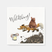 Papier luiers, fox Mouse Worm Dirt Wildthing Servet (Voorkant)