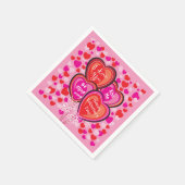 Papier luiers, gebrand cocktail servet (Hoek)