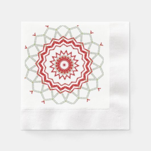 Papier luiers, gebrand cocktail servet (Voorkant)