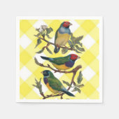 Papier luiers, geel vogelpset servet (Voorkant)