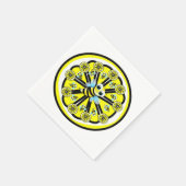 Papier luiers, gele bumblebee leemons servet (Hoek)