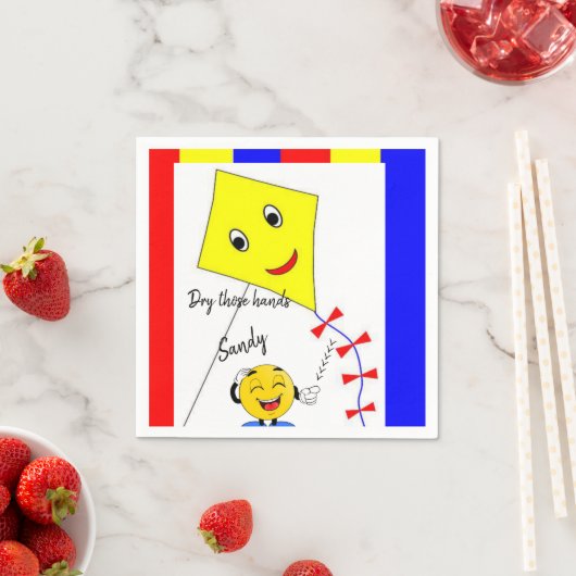 Papier luiers, gele miet servet (Insitu)