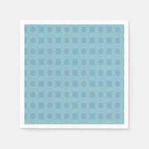 Papier luiers, gevild in blues servet