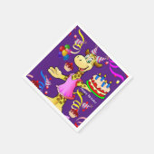 Papier luiers, Giraffe Happy Birthday Cake Servet (Hoek)