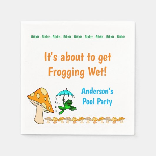 Papier luiers, glanzende natte kikkervisjes servet (Voorkant)